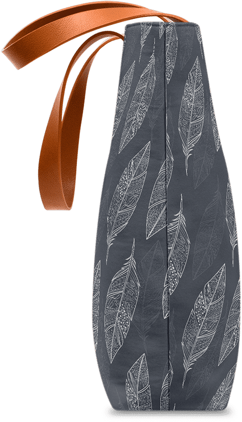 Dailyobjects Tribal Feathers Grey Classic Tote Bag - Hobo Bag (900x900), Png Download