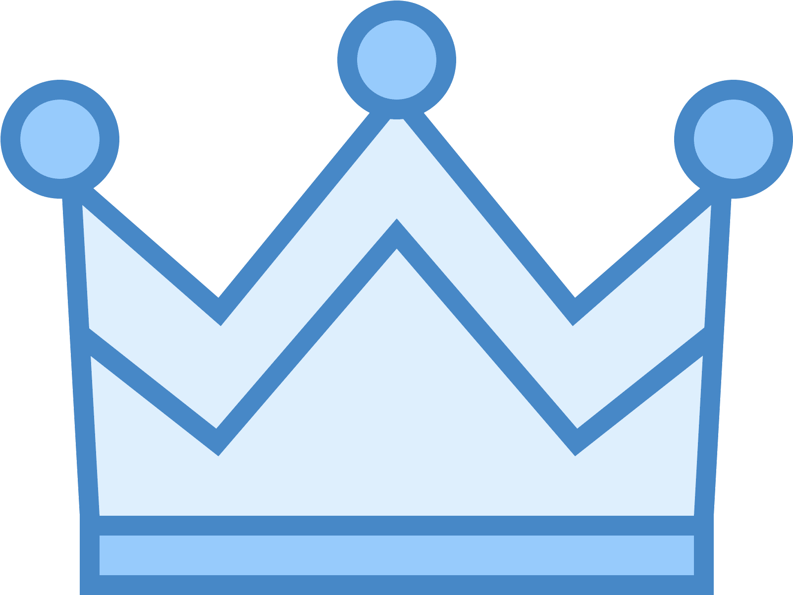 The Icon For Fairytale Looks Like A Crown That A King - Crown Icon Png Blue (1600x1600), Png Download