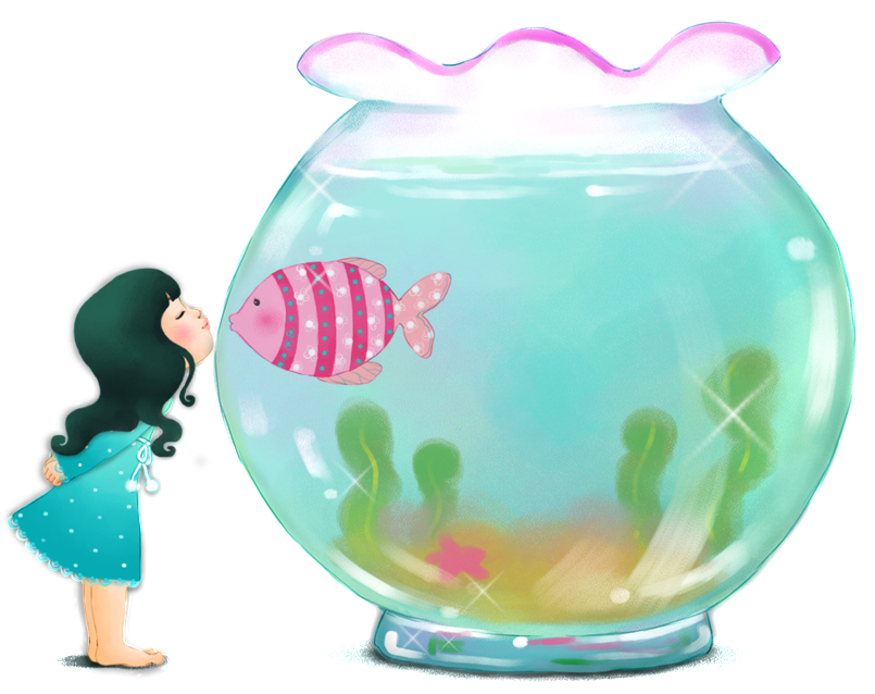 Fairy Fish Tank Cartoon Transparent - Аквариум Клипарт (1024x682), Png Download