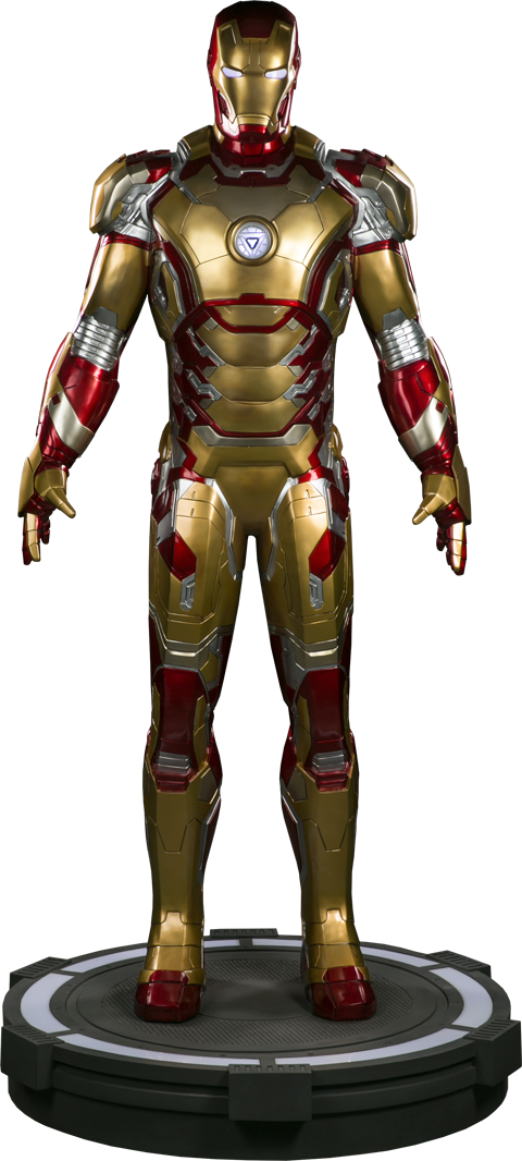 Iron Man 3 Life-size Statue Iron Man Mark 42 By Sideshow - Iron Man Life Size Statues (480x1066), Png Download