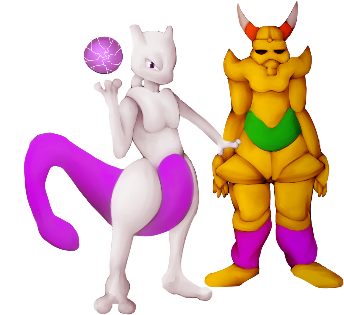 Mewtwo And The Golden Armor - Pokemon Ranger Guardian Signs Golden Armor (1500x1500), Png Download