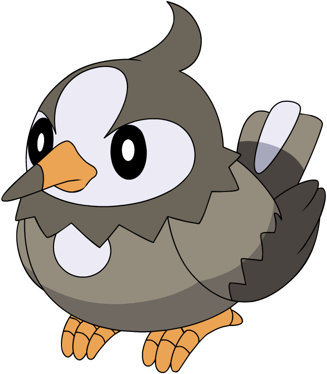 396starly Dp Anime - Draw Pokemon Starly (660x754), Png Download