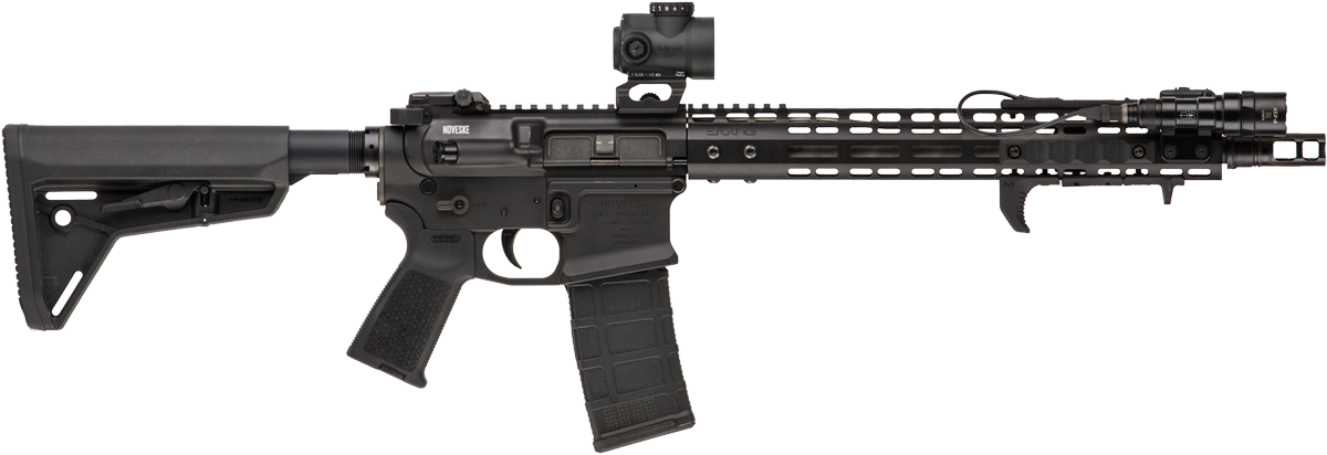 Scalarworks Leap/mro Mount - Trijicon Mro On Ar 15 (1200x412), Png Download
