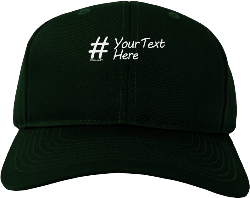 Hashtag Adult Dark Baseball Cap - Tooloud Personalized Hashtag Adult Dark Baseball Cap (800x800), Png Download
