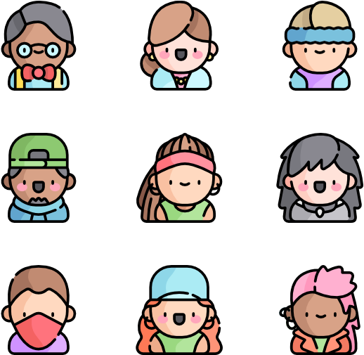 Urban Tribes Avatars - Party (600x564), Png Download