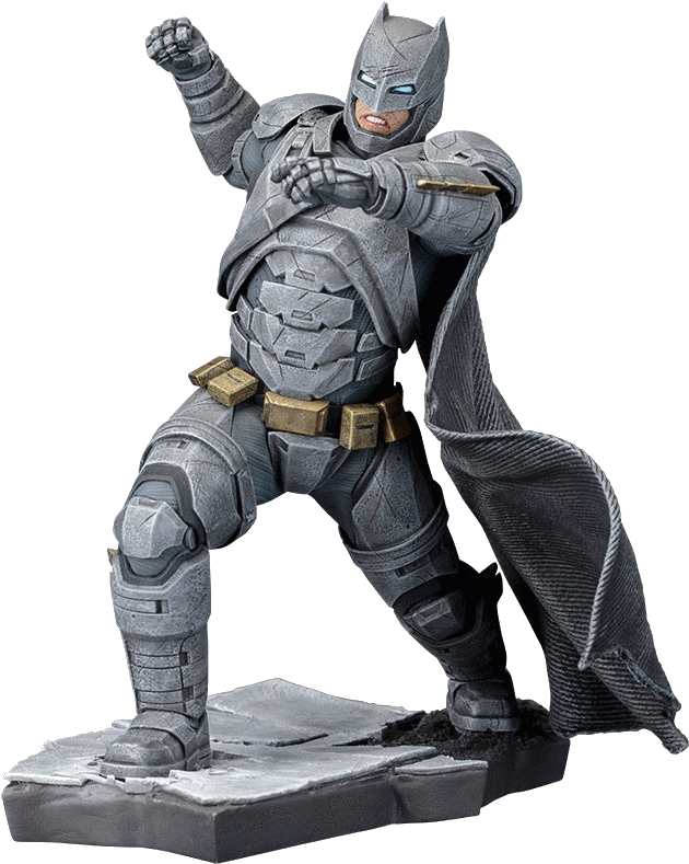 Superman Dawn Of Justice Questa Statuetta Di Batman - Bvs Armored Batman Statue (848x1000), Png Download