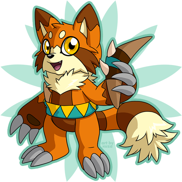 Commission For @taurustiger86 Of Their Digimon, Shifumon - Cartoon (749x644), Png Download