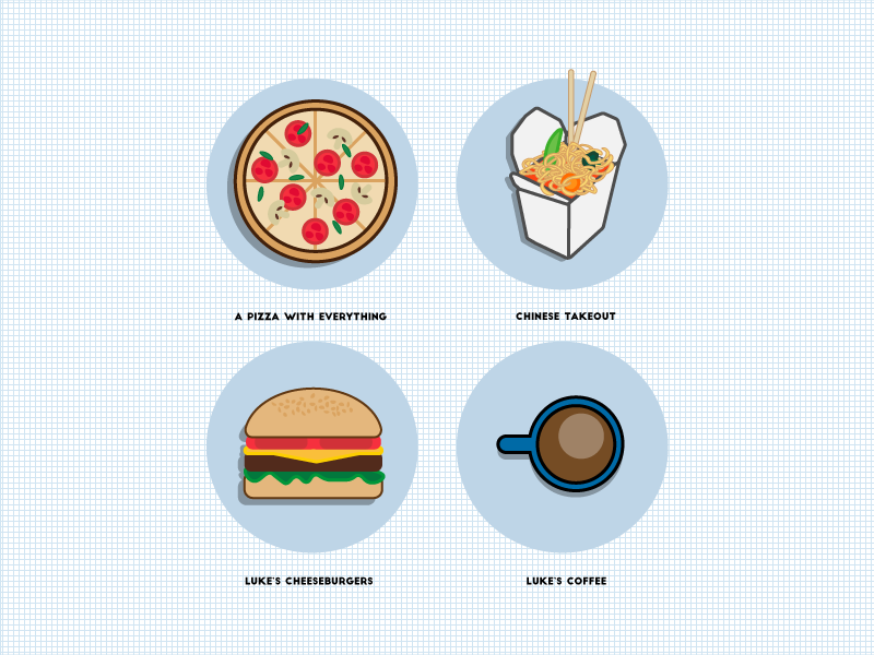 The Food Of Gilmore Girls Icon Set Gilmore Girls Pizza - Foods Of Gilmore Girls (800x600), Png Download