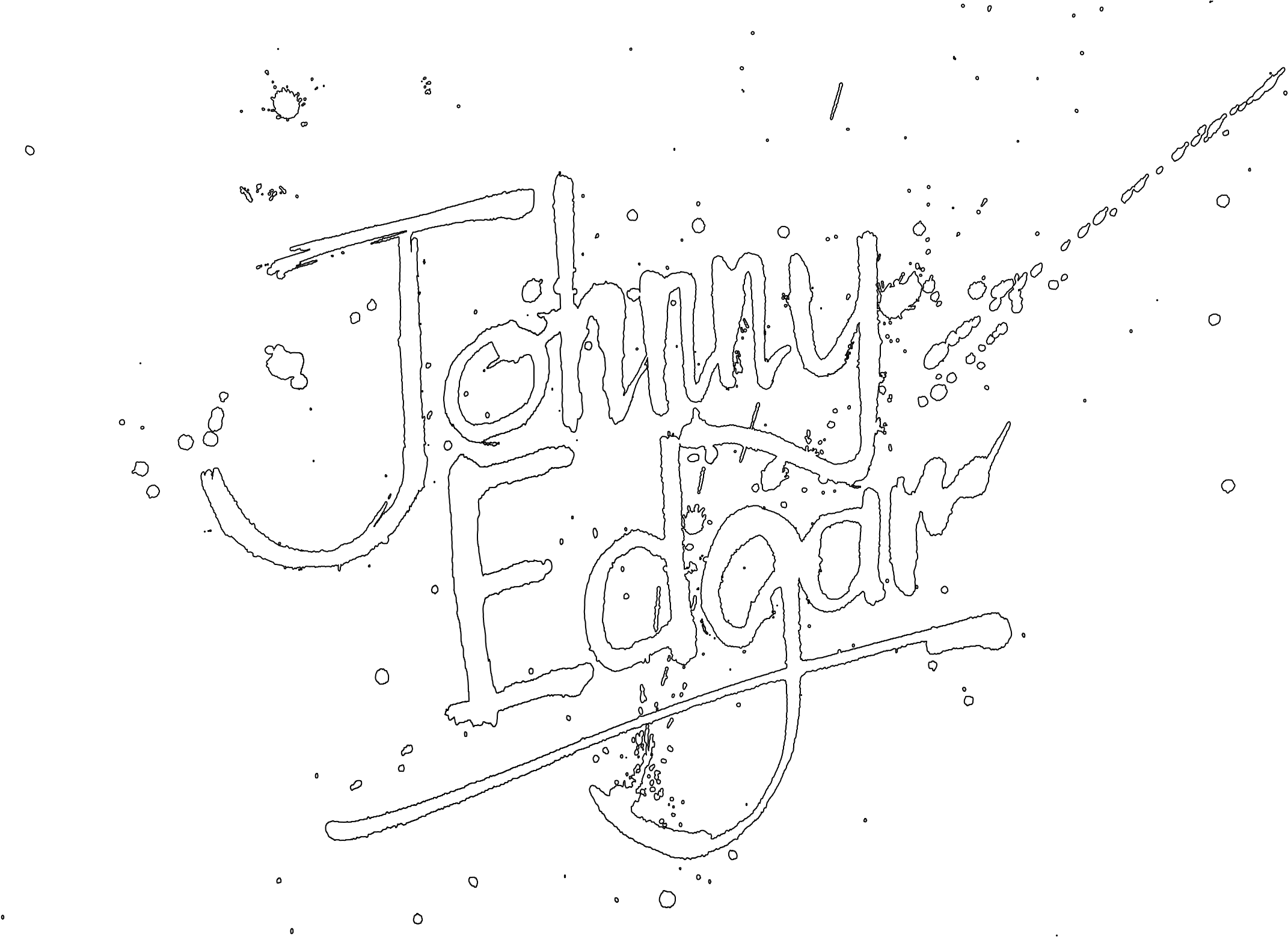 Johnny Edgar - Calligraphy (2269x1558), Png Download