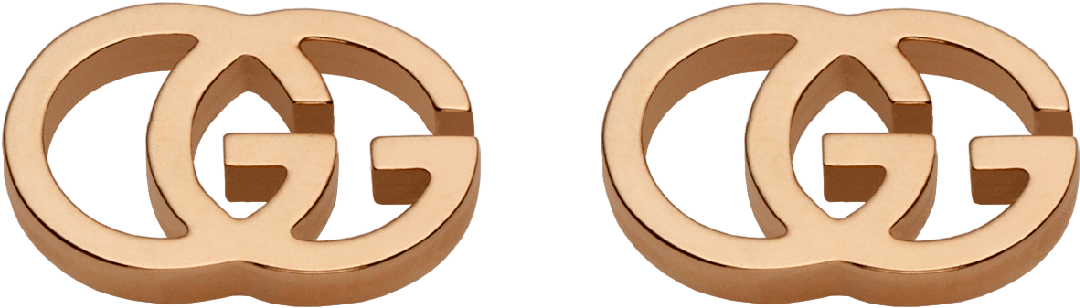 Gucci Running G Gucci Earrings Gold Beautiful Earring - Gucci Rose Gold Earrings (1800x1800), Png Download