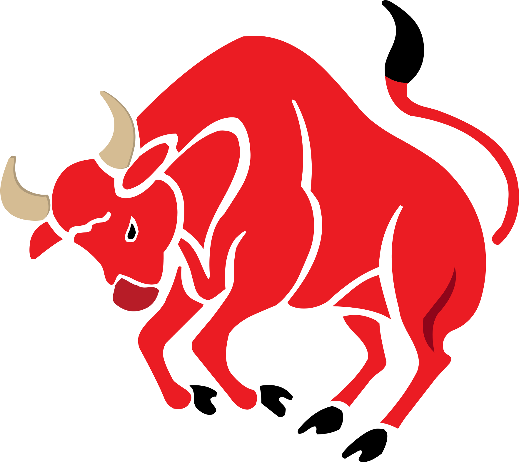 Png Black And White Download Bull Mascot Clipart - Sticker Tauro (1800x1640), Png Download