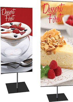 Banner Stands - Custom Classic Banner Stand Small 12 In. X 42 In. Double-sided (782x446), Png Download