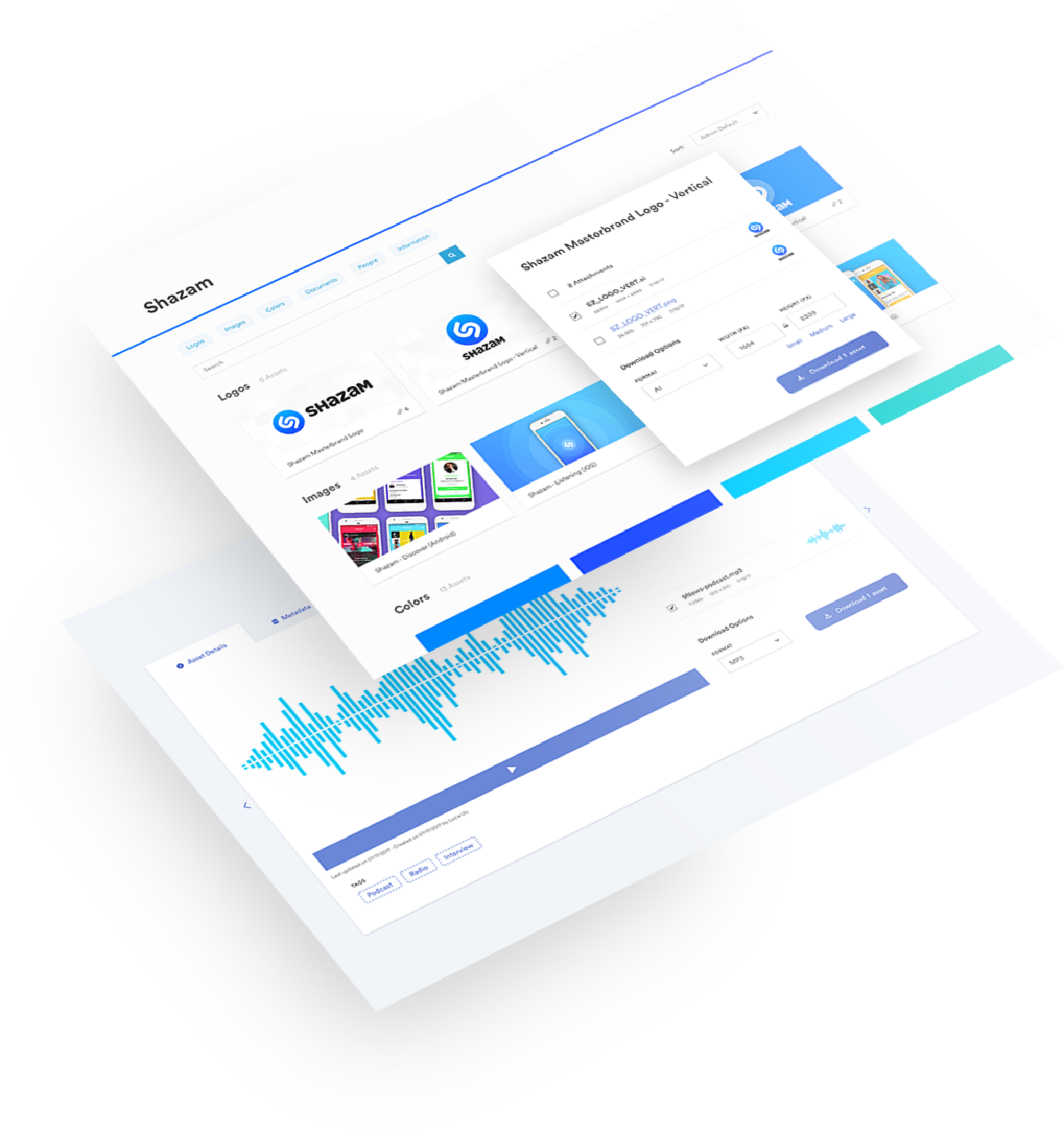 Mock Of Shazam Brandfolder - Modern Digital Asset Management (2038x2168), Png Download