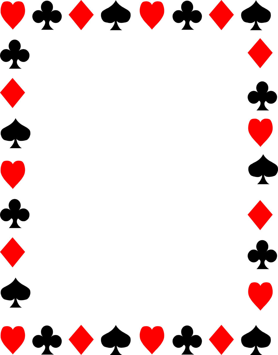 Free Stock Photo - Playing Cards Border Clip Art (958x1223), Png Download