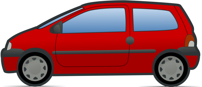 Minivan Cartoon Renault Twingo - Twingo Clipart (814x340), Png Download