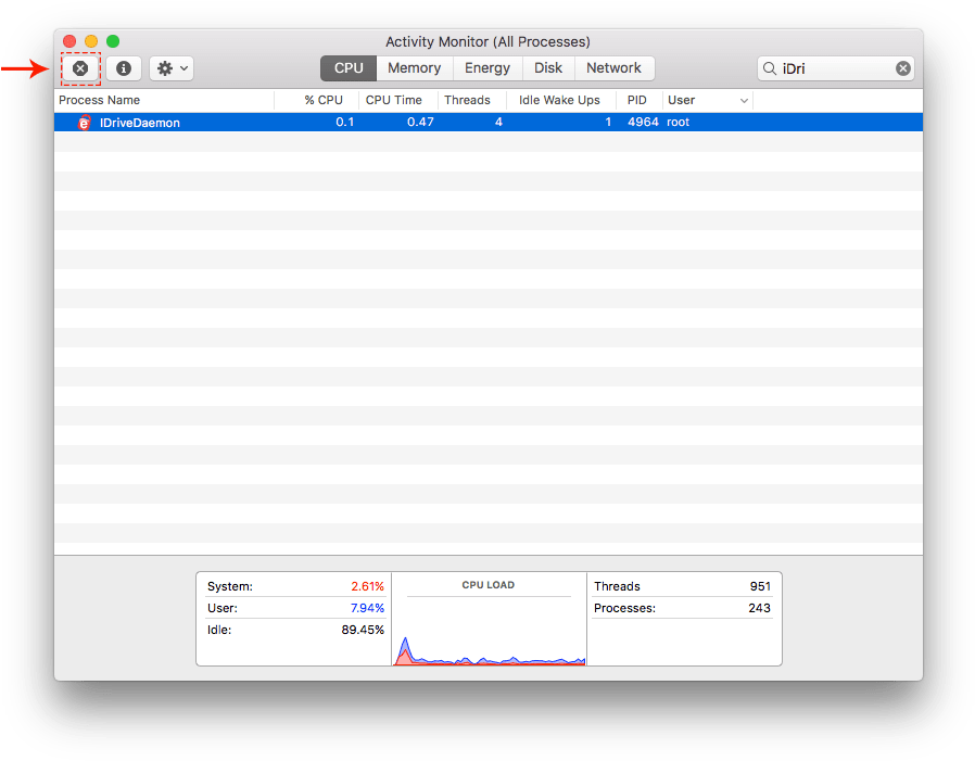 Idrive App - High Sierra Cpu Usage (912x712), Png Download