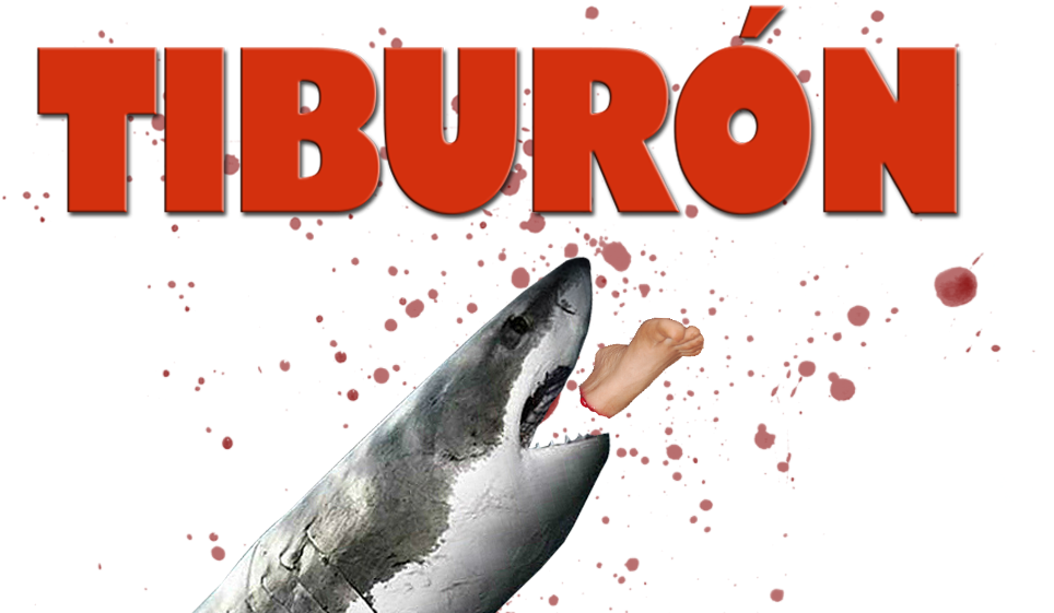 Jaws Image - Sea Predator Shark - Print On Canvas (40.6x27.5inch: (1000x562), Png Download