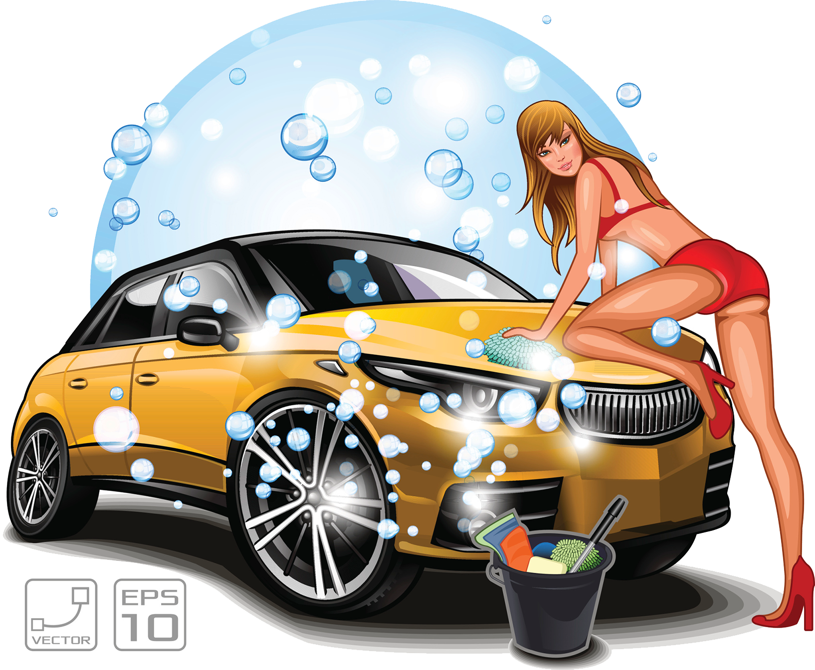 Freeuse Wash Illustration Beauty Transprent Png Free - Car Washing Image Png (1634x1344), Png Download