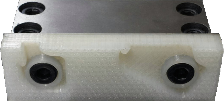 Markforged 3d Printed Nylon Soft Jaws - Sink (946x444), Png Download