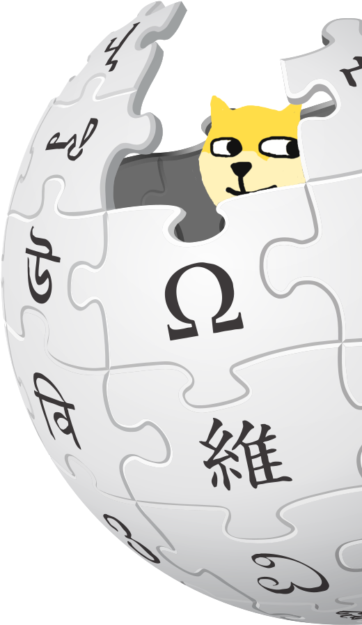 A Half Of Wikipedia Logo With A Doge - Wikipedia Logo (550x911), Png Download