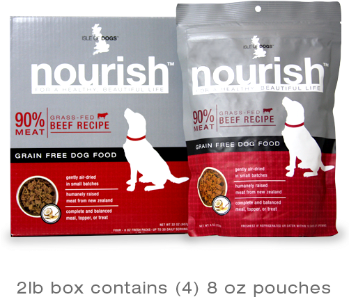 Grass-fed Beef Recipe - Isle Of Dogs Nourish Air Dried Beef Recipe Dog Food (500x500), Png Download