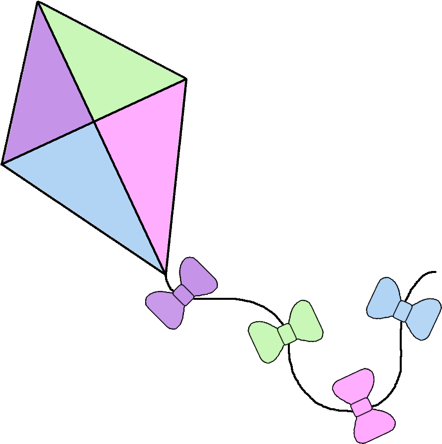 Graphics By Ruth - Kite Border Clip Art (937x917), Png Download