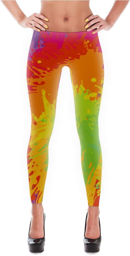 Paint Splatter Fun Leggings - Patterned Leggings (1000x1000), Png Download