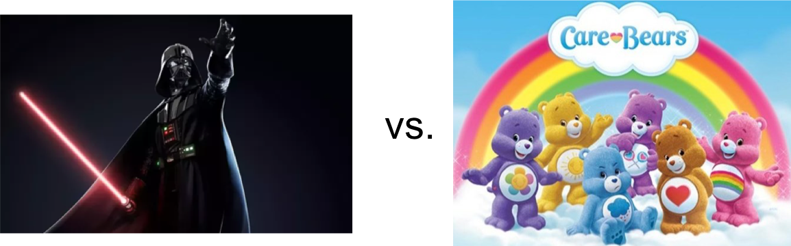Darth Vader Versus The Care Bears A Lesson In Negotiating - Care Bears Hd (1154x360), Png Download