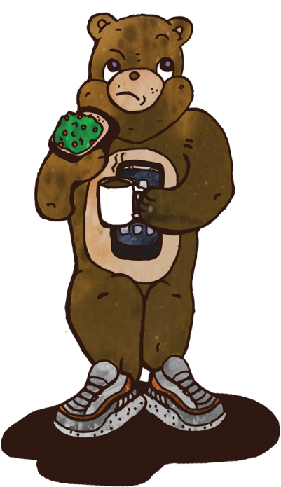 Bitcoin Bear - Cartoon (540x720), Png Download