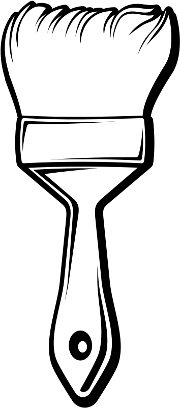 Paint, Brush, Paintbrush, Color, Colorize - Paint Brush Colouring Pages (320x640), Png Download