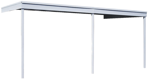 Arrow Free Standing Patio Cover Carport Modern Patio - Bürotisch Chrom Weiss (500x375), Png Download