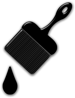 Free Icons Png - All Black Paint Brush (420x420), Png Download