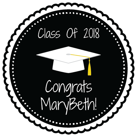 Colored Chalkboard Personalized Stickers (450x450), Png Download