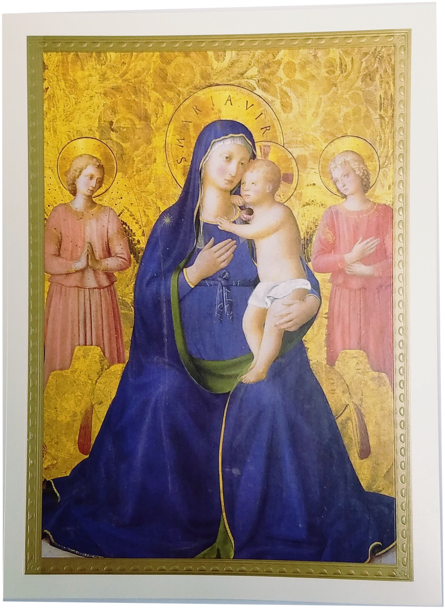 Madonna & Child Icon Embossed Mass Card Christmas Box - Barton Cotton-madonna Icon Christmas Greeting Card (1280x1280), Png Download