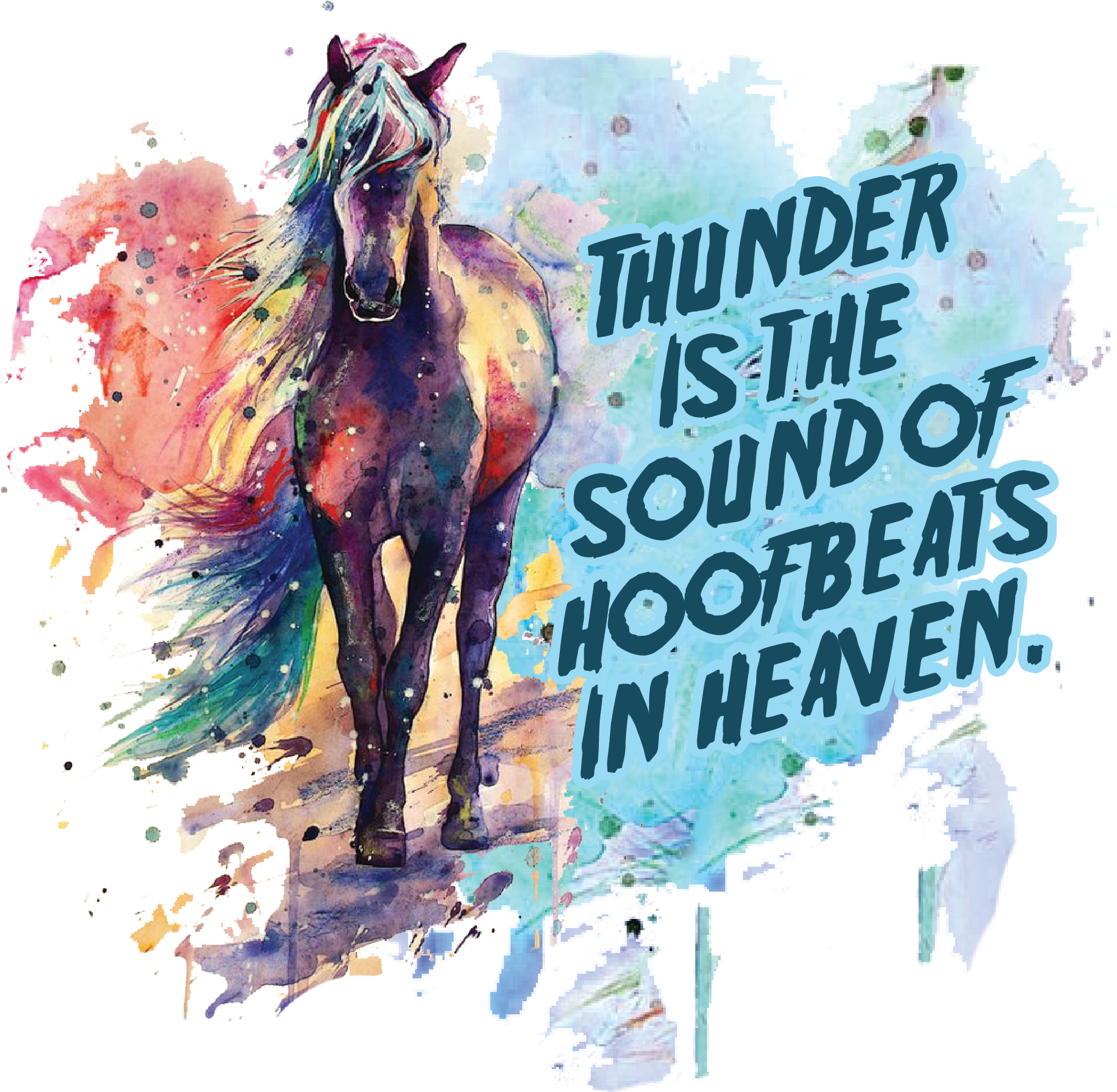 Caballos En Acuarela (2502x3000), Png Download