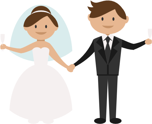 Groom, Wedding Couple, Bride Icon Png Images Png Images - Transparent Background Bride Groom Clipart (513x419), Png Download