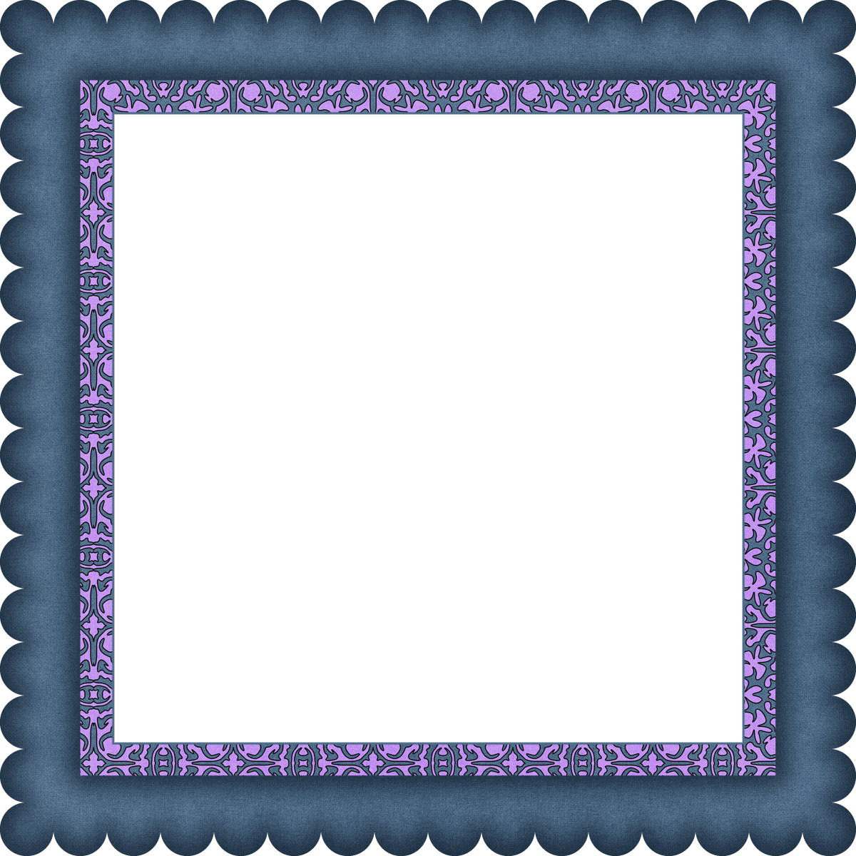 Free Download Scalloped Border Clip Art Clipart Picture - Picture Frame (1200x1200), Png Download