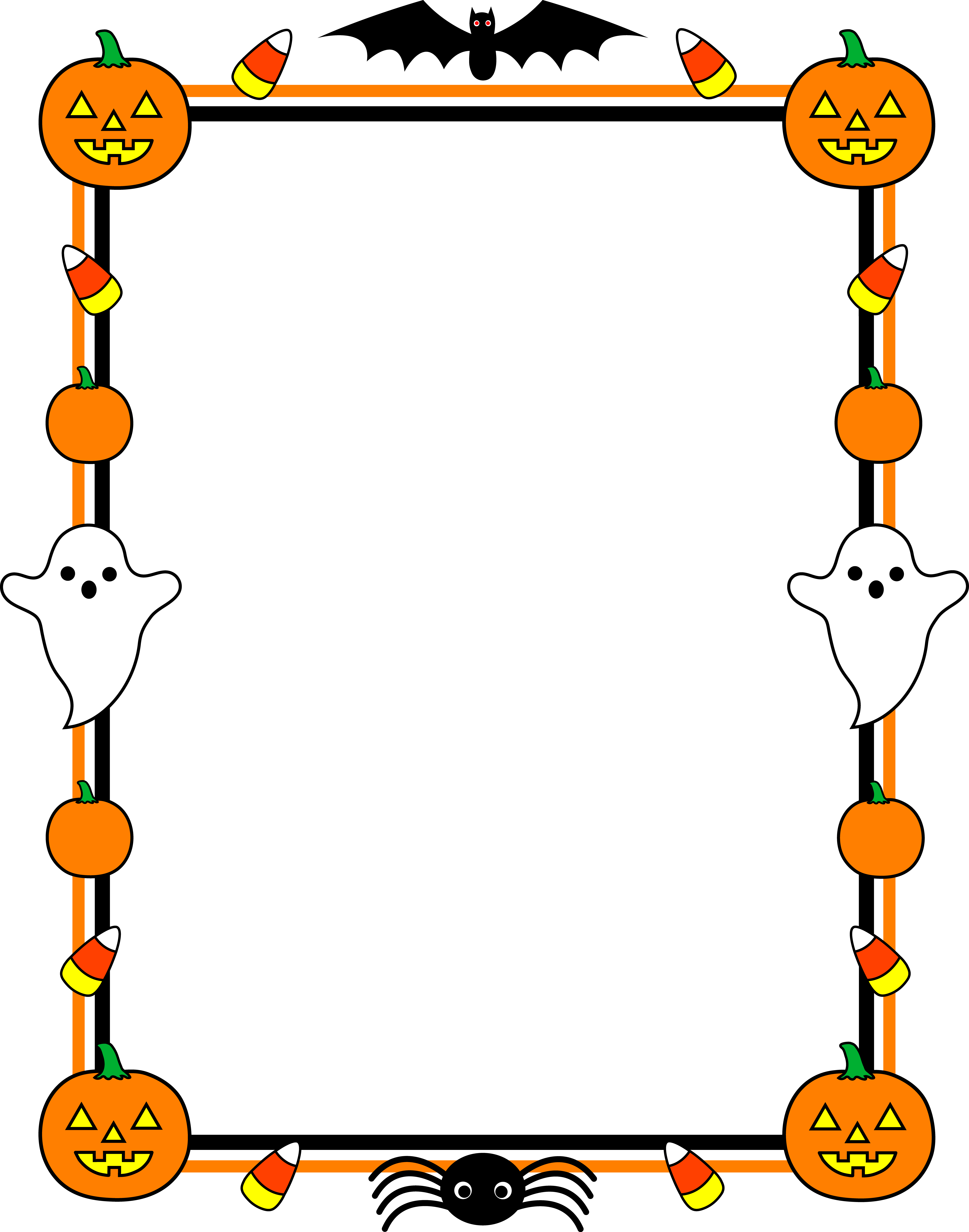 Halloween Border Clipart (6655x8464), Png Download