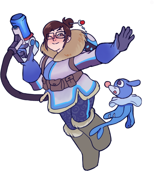 Overwatch Cartoon Fictional Character Vertebrate Hand - Overwatch Mei Transparent (500x555), Png Download