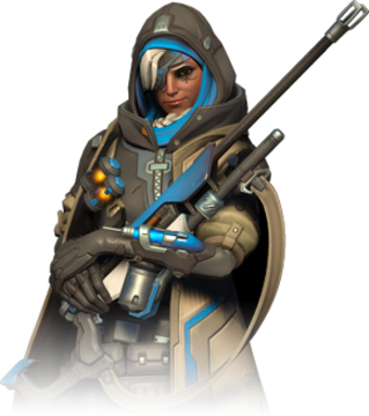 Overwatch Ana - Voice Of Ana Overwatch (340x384), Png Download