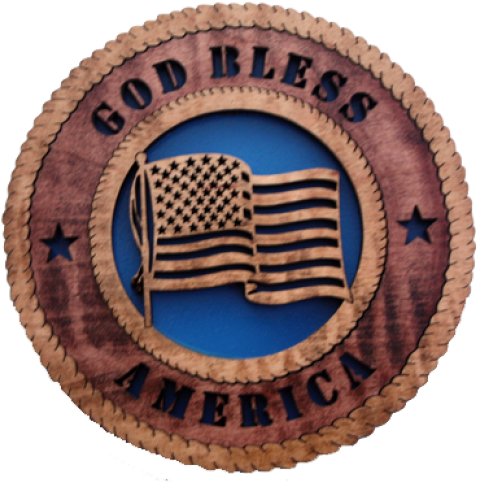 God Bless America Plaque - Circle (500x500), Png Download