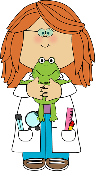 Female Science Teacher Clipart Girl Scientist With - Science Teacher Clipart (306x550), Png Download
