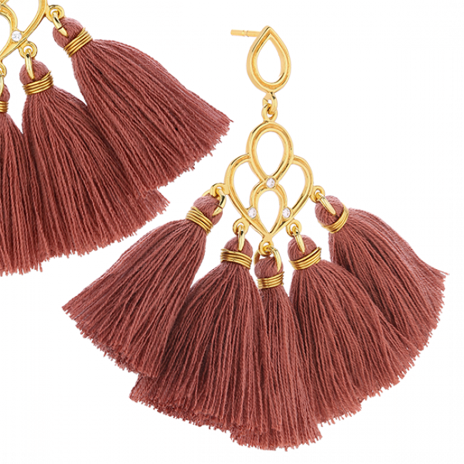 Carmella Earrings With Tassels - Earring (650x650), Png Download