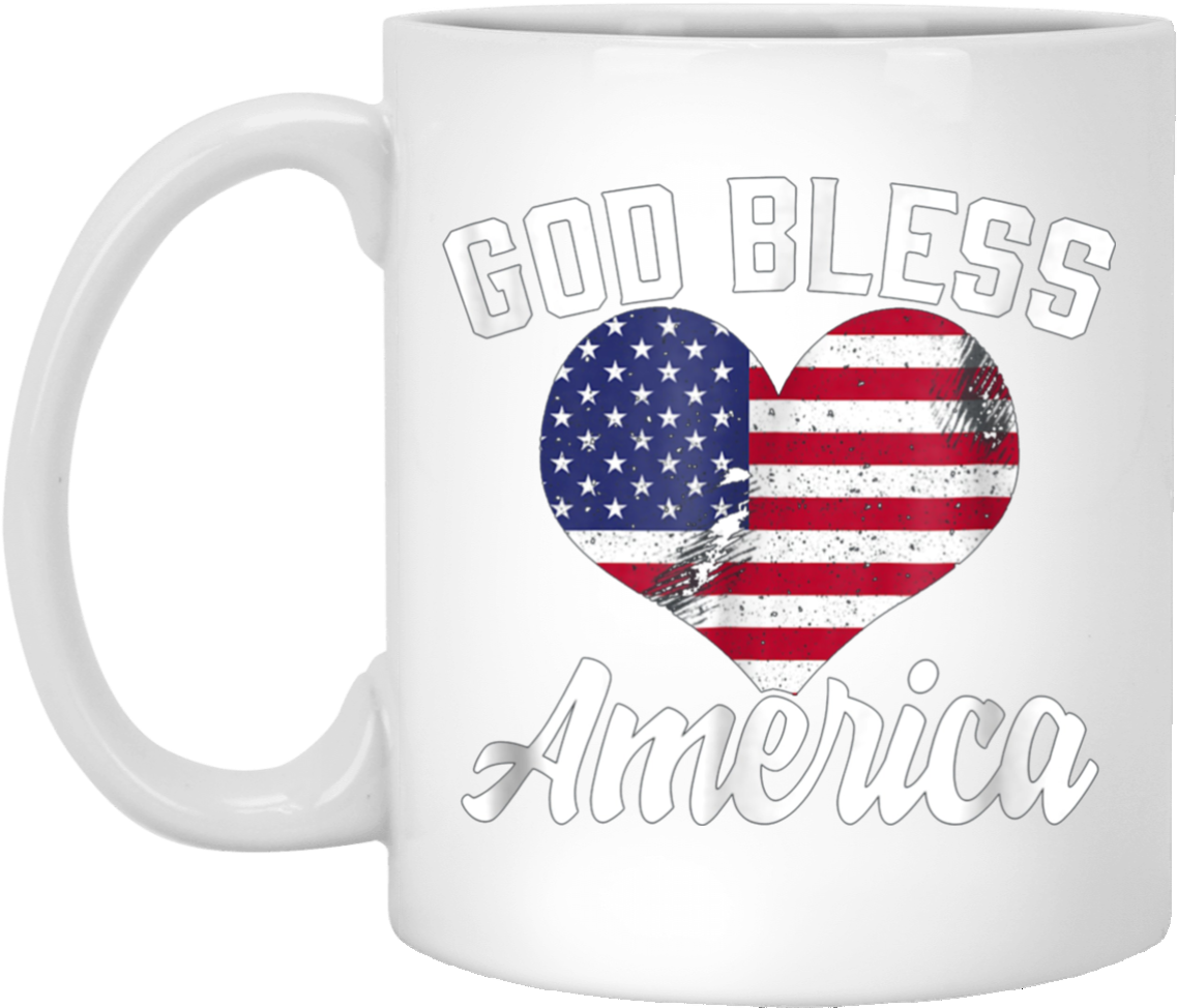 God Bless America Vintage Distressed Flag Heart Women - Corazon De Estados Unidos (1155x1155), Png Download