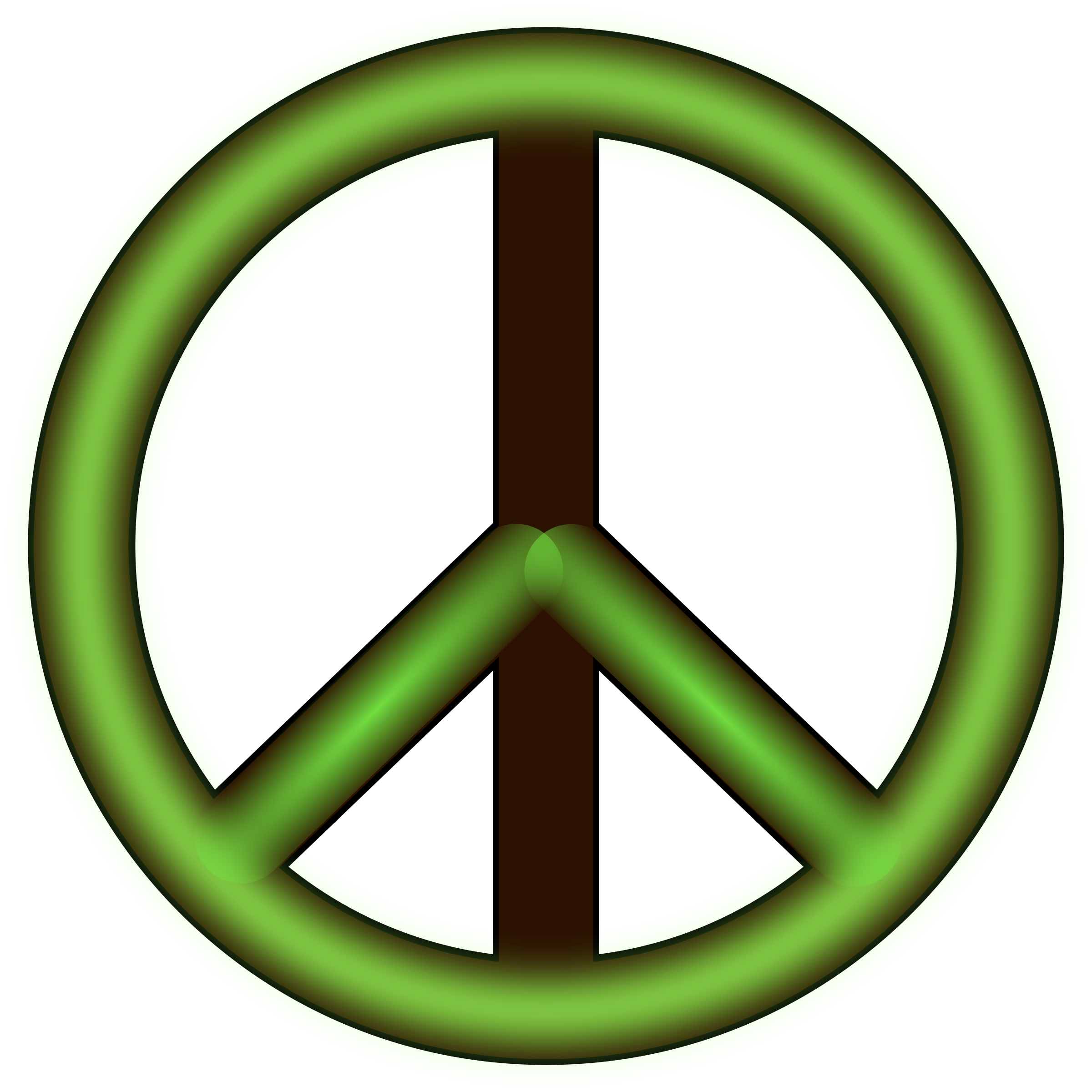 Big Image - Peace Sign Svg File (2400x2400), Png Download