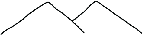 How To Draw A Mountain - Line Art (600x300), Png Download