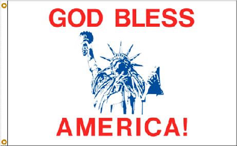 God Bless America Li - Online Stores 3ft X 5ft Decorative Flag - God Bless (460x368), Png Download