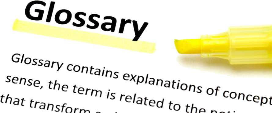 Glossary Terms (890x395), Png Download