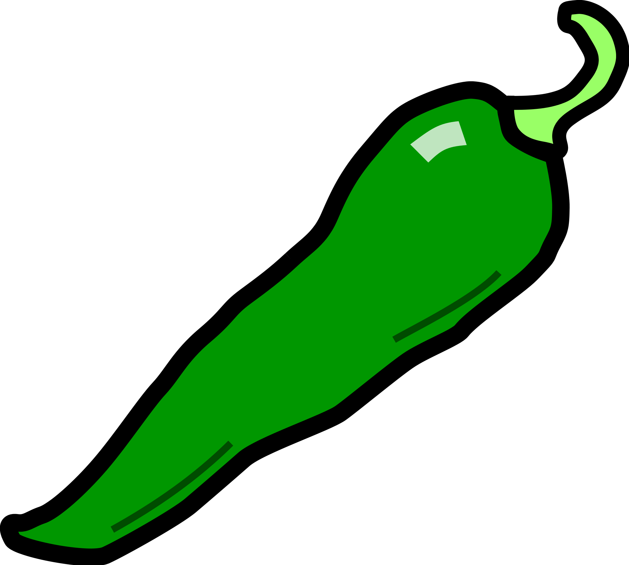 Banner Stock File Chilli Pepper Svg Wikimedia Commons - Green Chili Pepper Clipart (1000x898), Png Download