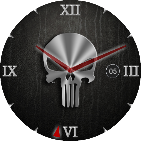 The Punisher - Round - Punisher Metal Logo Aluminum Keychain (480x480), Png Download